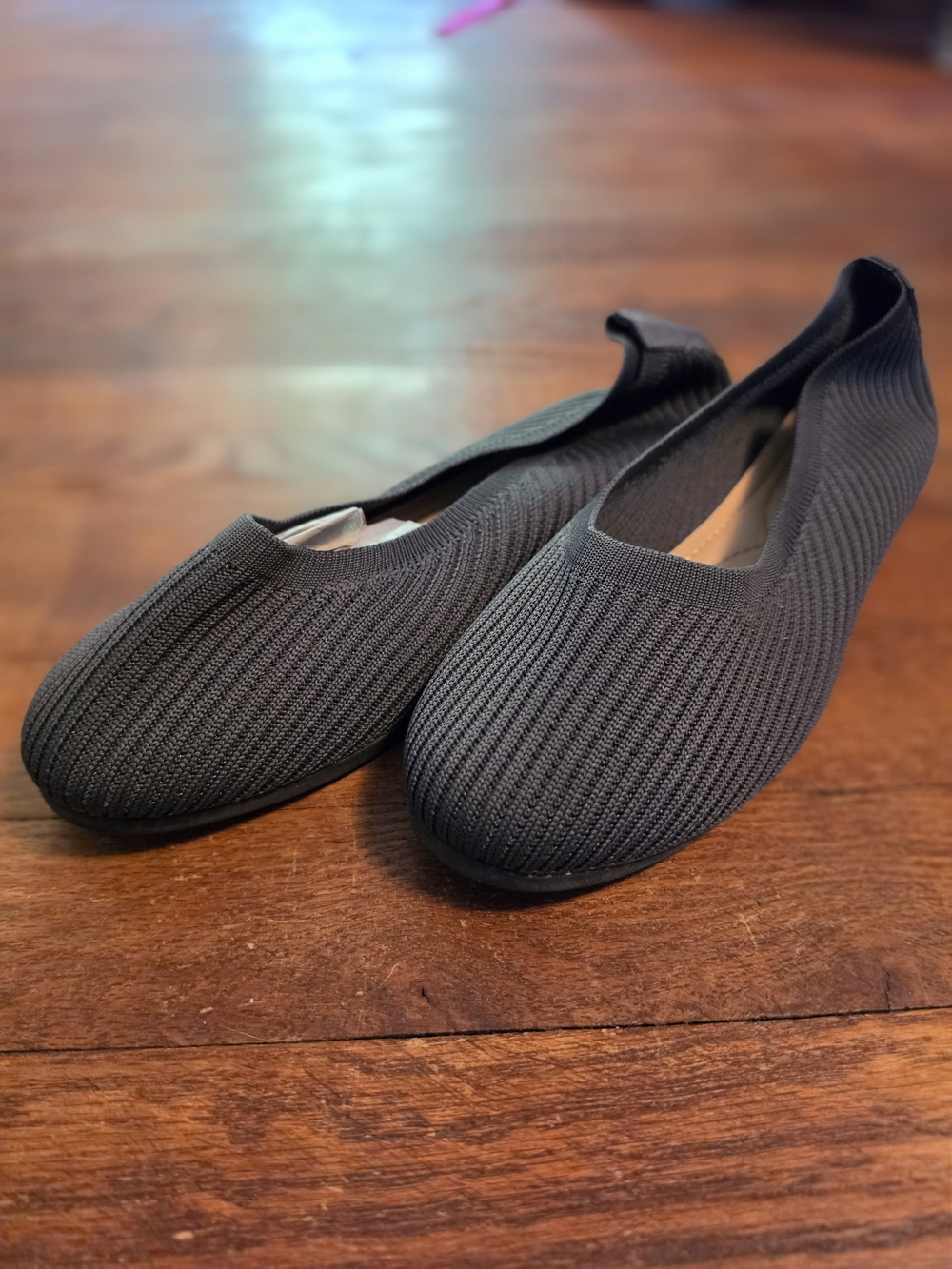 Source Unknown Black Knit Ballet Flats
